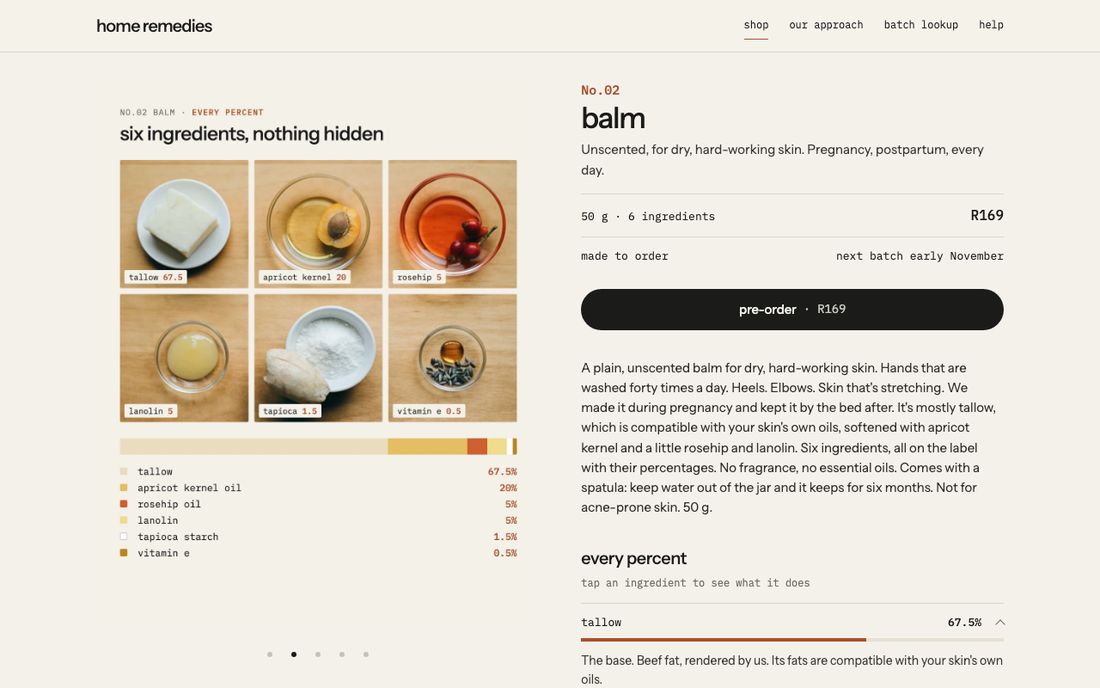 Home Remedies site homepage